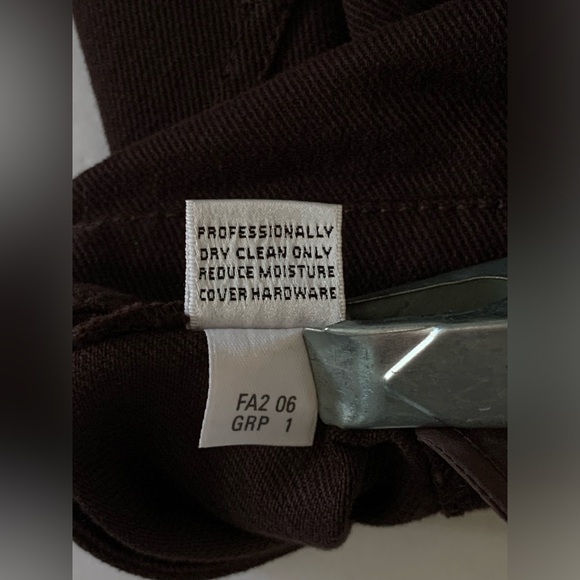 St. John Sport Womens Cotton Blend Straight Leg Pants Chocolate Brown Size 10 - Picture 6 of 10